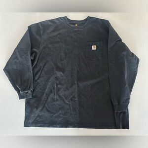 Carhartt Black Men’s Size 3XL Long Sleeve Original Fit 100% Cotton T Shirt
